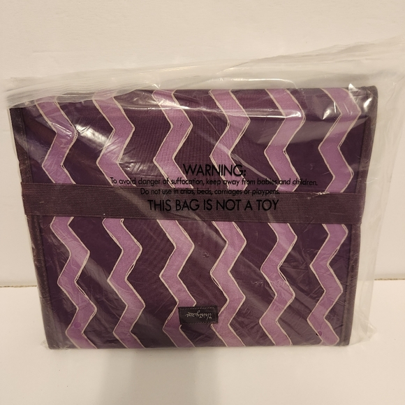NWT Thirty-One Fold-It-Up Organizer 988B Plum Chevron - Picture 6 of 10